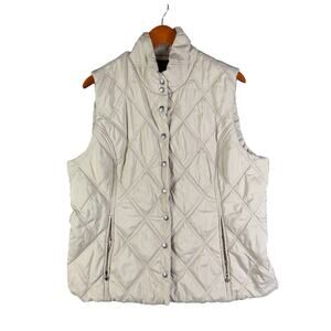 Ariat Quilt Style Insulated Puffer Vest Jacket Coat Cream White Womens 2XL XXL‎